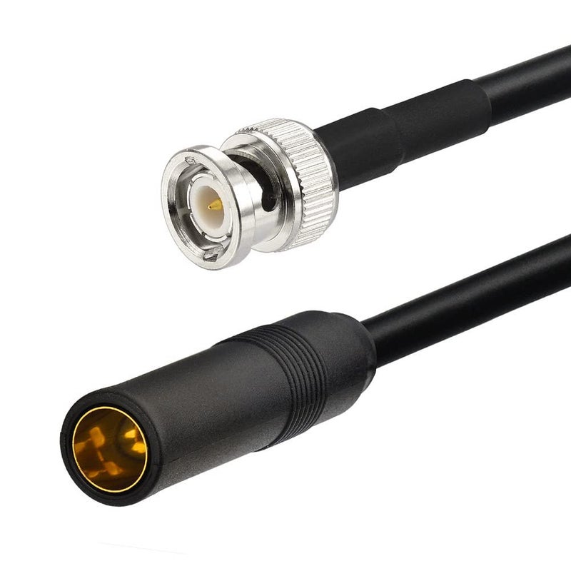 Eightwood BNC Male to DIN AM/FM Female Adapter Extension Cable Coax RG58 12 inches for Car Radio Antenna Scanner - Image 1